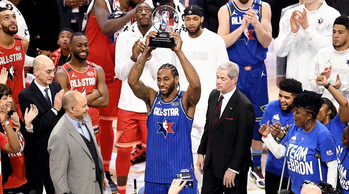 Kawhi Leonard Wins The First Ever Kobe Bryant All-Star Game MVP Award 