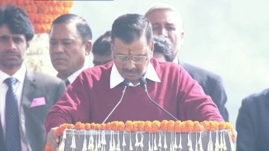 Arvind Kejriwal Takes Oath as Delhi Chief Minister For 3rd Consecutive Term, Seeks Blessings From PM Narendra Modi