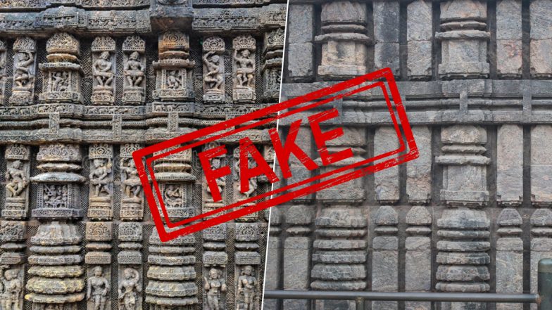 Fact Check: Konark Sun Temple’s Exotic Carvings Replaced? ASI Responds to Twitter Users Claim of Historic Sculptures Restored With Plain Stones