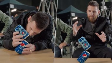 Lionel Messi Takes Pepsi Can Challenge, Leaves Fans Super Impressed With The Balancing Act (Watch Video)