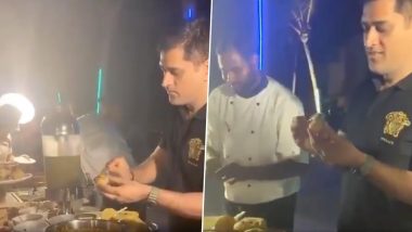 MS Dhoni Serves Panipuri to RP Singh and Piyush Chawla During His Maldives Vacation (Watch Video)