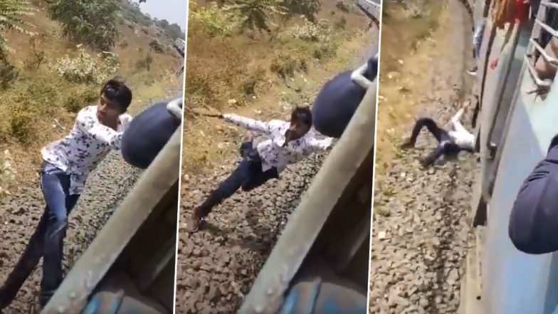 TikTok User Falls off Moving Train as Stunt Goes Wrong, Railway Minister Piyush Goyal Shares Horrifying Video on Twitter