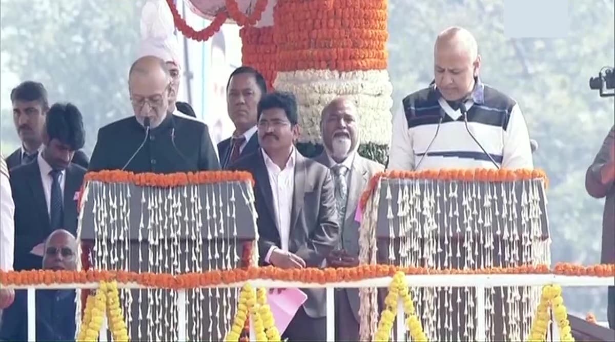 AAP 3.0 Swearing-In: Manish Sisodia, Gopal Rai, Kailash Gehlot, Satyender Jain, 2 Others Take Oath as Cabinet Ministers AAP 3.0 Swearing-In: Manish Sisodia, Gopal Rai, Kailash Gehlot, Satyender Jain, 2 Others Take Oath as Cabinet Ministers
