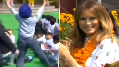 Sardar Kid Dancing at Delhi Govt School Leaves Melania Trump Impressed With His Bhangra Moves And It is Pure 'Happiness'; Watch Viral Video