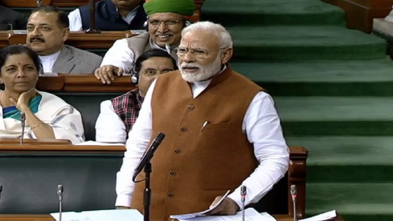 PM Narendra Modi Takes Stinging Jibe at Rahul Gandhi in Lok Sabha, Says 'Many Tubelights Are Like This' (Watch Video)