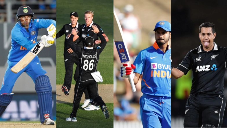 India vs New Zealand, 3rd ODI 2020, Key Players: Shreyas Iyer, Ross Taylor, Navdeep Saini and Other Cricketers to Watch Out for at Mount Maunganui