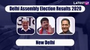 Delhi Assembly Elections 2020 Results From New Delhi: AAP Wins All 10 Seats, Arvind Kejriwal Set To Return as CM For Third Time