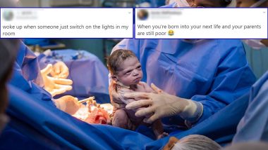 Newborn's Picture Becomes Internet Sensation Because of Its Annoyed Expression, Twitterati Responds With Funny Memes and Jokes