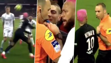 Neymar Involved in Heated Exchange With Match Referee After Being Booked for Showboating During PSG vs Montpellier Ligue 1 Clash