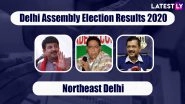 Delhi Assembly Elections 2020 Results From Northeast Delhi Live News Updates: AAP Makes Victory In 5 Constituencies With BJP Securing Seats in Remaining 3