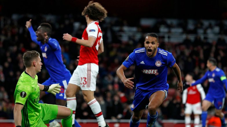 Arsenal 1–2 Olympiacos, UEFA Europa League 2019–20: Gunners Knocked Out of Europe After Shock Defeat at Emirates