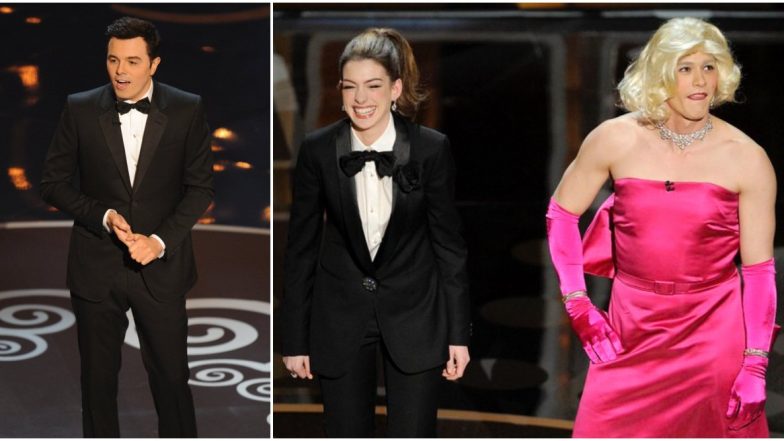 Oscars 2020: From Seth MacFarlane's 'We Saw Your Boobs' Ballad to Anne Hathaway and James Franco's 'No Chemistry' Hosting, Here Are 5 Worst Academy Awards Hosts (Watch Videos)