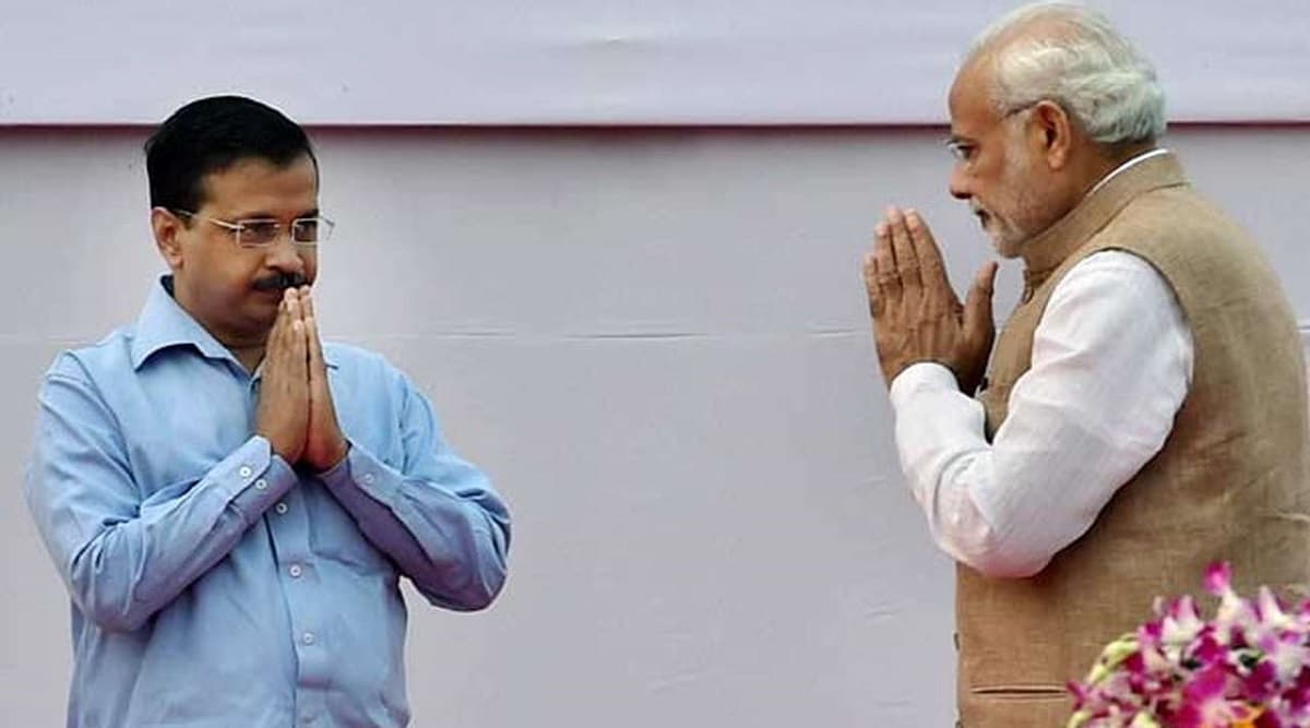 PM Narendra Modi Extends Greetings to Arvind Kejriwal on AAP Victory in Delhi Assembly Elections 2020 PM Narendra Modi Extends Greetings to Arvind Kejriwal on AAP Victory in Delhi Assembly Elections 2020