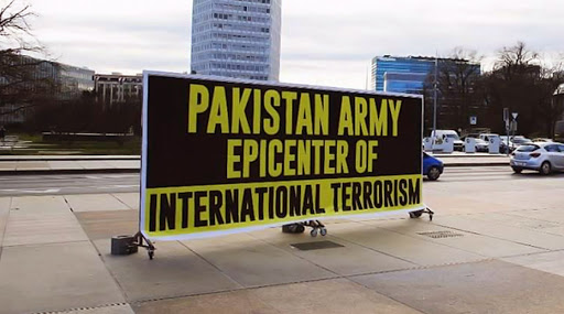 Pakistani Minorities Put Up Posters Outside UN Office in Geneva, Write 'Pakistan Army Epicenter of International Terrorism'