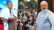 Kerala CM Pinarayi Vijayan Expresses Dissatisfaction Over Narendra Modi's Statement on CAA, Says Speech Made by PM 'Untrue' & 'Protest-Worthy'