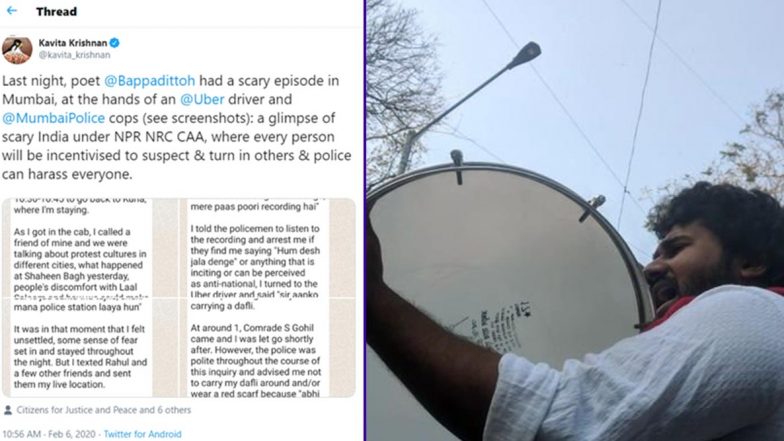 Mumbai: Kala Ghoda Arts Festival 2020 Guest Poet Bappadittya Sarkar, Returning From Anti-CAA-NRC Protest, Taken to Police by Uber Cab Driver