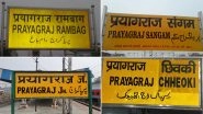 Prayagraj: Four Railway Stations Including Allahabad Junction Get New Names