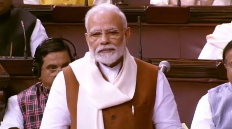 PM Narendra Modi Tears Into Congress During Reply on Motion of Thanks ...