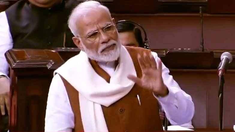 PM Narendra Modi Speech in Rajya Sabha: 'Jhooth' Word Expunged From Prime Minister's Address in Rare Instance