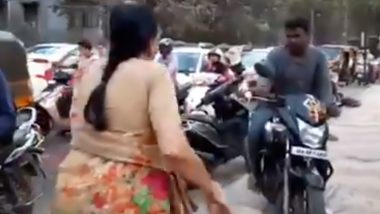 Pune: Elderly Woman Scolds And Stops Bikers Driving on Footpath and Breaking Traffic Rules, Video Goes Viral