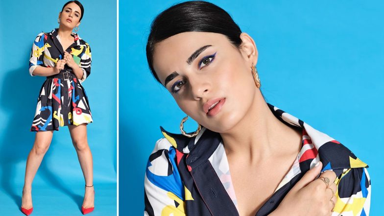 Radhika Madan Keeps It Slick, Sleek and Sassy With a Printed Dress for Angrezi Medium Promotions!