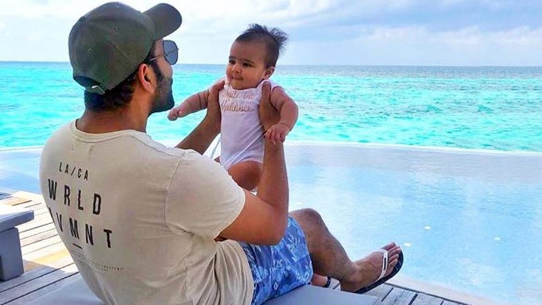 Rohit Sharma Posts an Adorable Picture With Baby Samaira, Indian Cricket Team Opening Batsman Calls His Daughter ‘Cookie Monster’