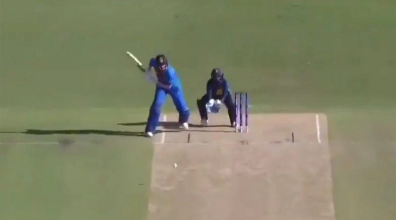 Shafali Verma Hits Boundary From Behind the Stumps During IND-W vs SL-W Match 