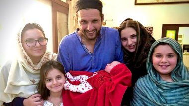 Shahid Afridi Becomes A Proud Father Once Again, Welcomes Fifth Daughter Into the Family (See Post)
