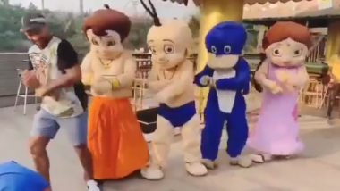 Shikhar Dhawan Relives Childhood Memories With Son Zoravar, Delhi Capitals' Batsman Grooves With Characters of Chhota Bheem (Watch Video)