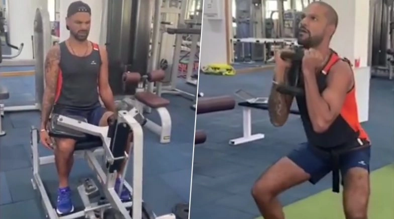 Shikhar Dhawan’s First Gym Session After Shoulder Injury