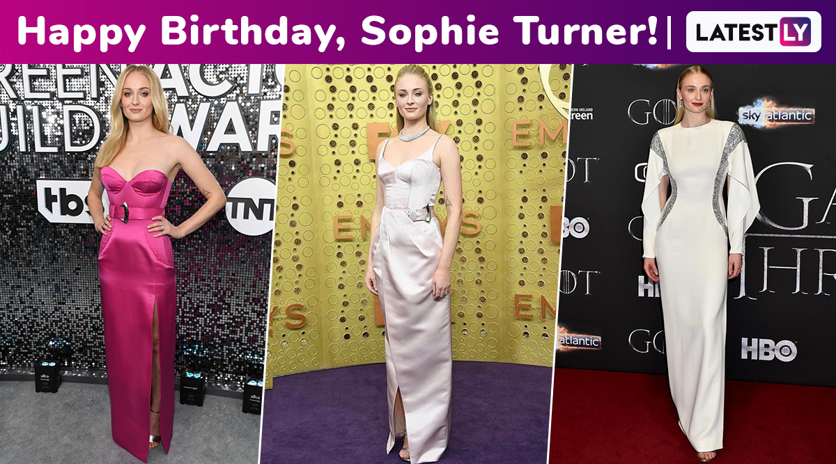 Sophie Turner Wears a Pink Louis Vuitton Dress to 2020 SAG Awards