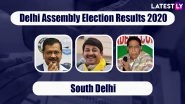 Delhi Assembly Elections 2020 Results From South Delhi Live News Updates: AAP Wins Six Assembly Constituencies - Chhatarpur, Deoli, Ambedkar Nagar, Kalkaji, Tughlakabad & Sangam Vihar, BJP Likely to Bag Badarpur