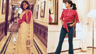 Taapsee Pannu Goes Sublime Chic As She Adds a Twist to the Traditional Six-Yard for Thappad Promotions!