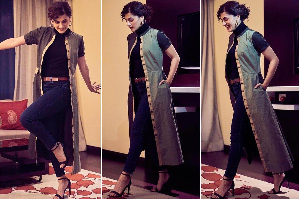 Taapsee Pannu in Notebook for Thappad promotions