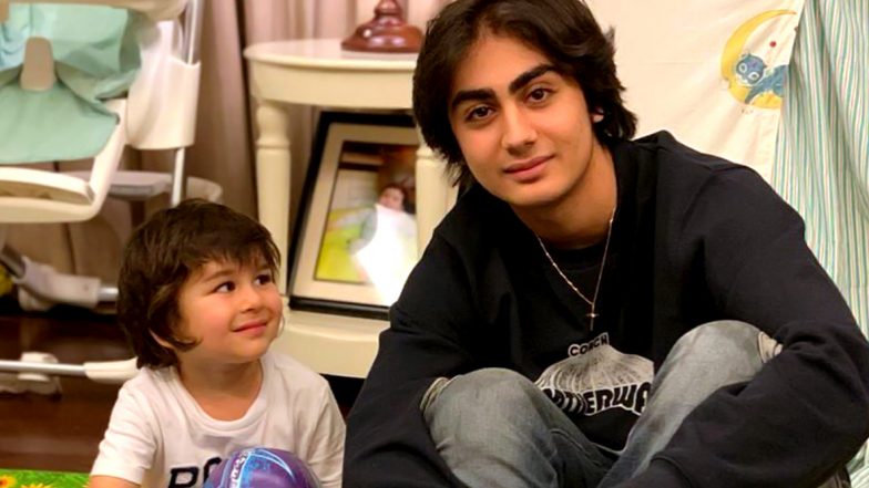 Kareena Kapoor Khan’s Son Taimur Looking Admiringly At Malaika Arora’s Boy Arhaan Khan Is Aww-dorable