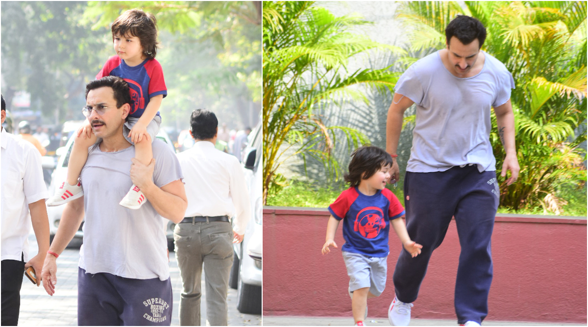 Saif Ali Khan's Sunday Outing With Son Taimur Ali Khan Captured in ...