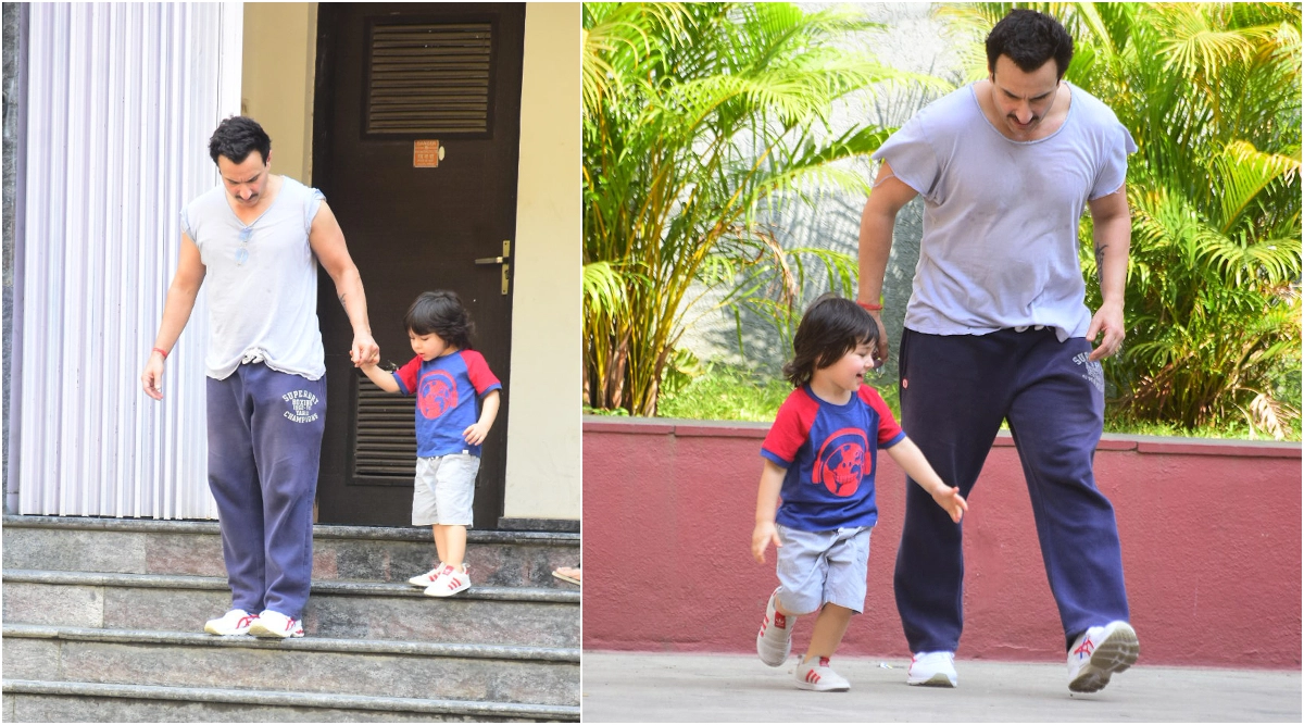 Taimur Ali Khan and Saif Ali Khan