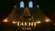 Takht: Karan Johar's Multi-Starrer Magnum Opus to Release on Christmas 2021