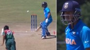Bangladesh Pacer Sakib Almost Hits India&rsquo;s Divyansh Saxena on His Head During IND vs BAN ICC U19 World Cup Final, Fans Lambast Bowler for Overtly Aggressiveness
