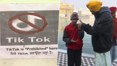 'TikTok Prohibited Here' Notices Put Up in Golden Temple After Videos Shot Inside Sri Harmandir Sahib, Committee Appeals Devotees to Refrain From Such Activities