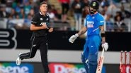 Tim Southee Makes Virat Kohli His Bunny, Gets Indian Skipper Out for Record Ninth Time During IND vs NZ 2nd ODI Match in Auckland