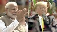 Namaste Trump: Donald Trump Heaps Praises on PM Narendra Modi at Motera Stadium Event, Says 'He Worked as a Tea Seller, Now He's a Champion of India'