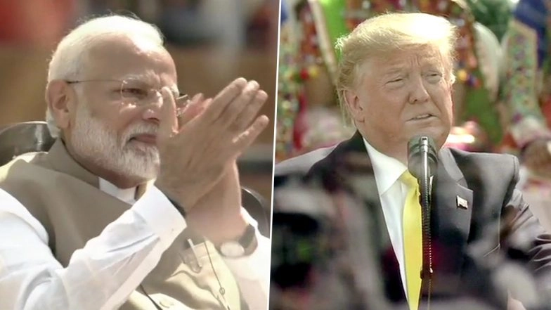 Namaste Trump: Donald Trump Heaps Praises on PM Narendra Modi at Motera Stadium Event, Says 'He Worked as a Tea Seller, Now He's a Champion of India'