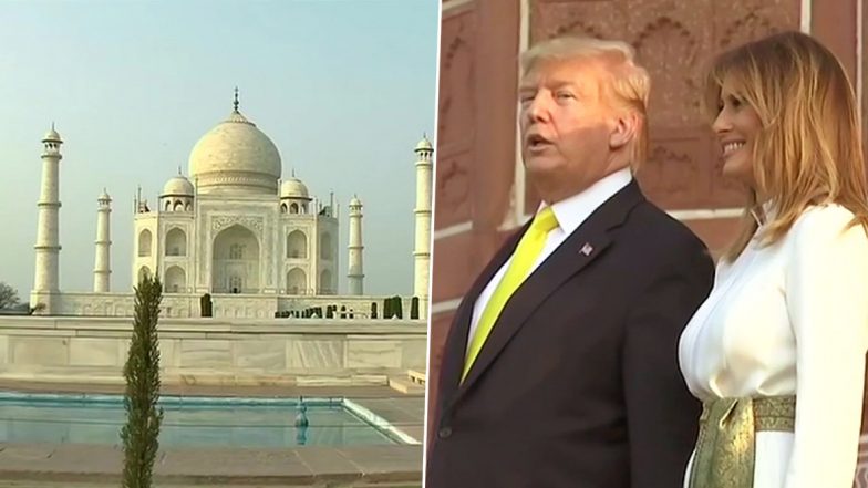 Donald Trump, US First Lady Melania Trump Visit Taj Mahal in Agra; See Pics and Video