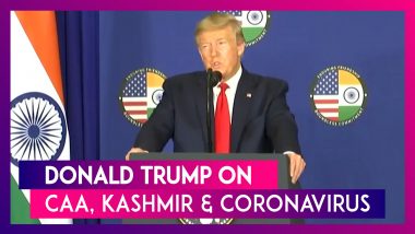 US President Donald Trump On CAA Violence, Kashmir Issue And Coronavirus