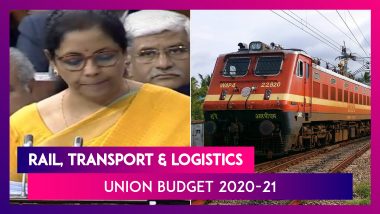 Nirmala Sitharaman Unveils Rail, Transport & Logistics Initiatives In Union Budget 2020-21