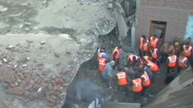 Jammu: Building in Talab Tillo Area Collapses After Fire Breaks Out, Rescue Operation Underway