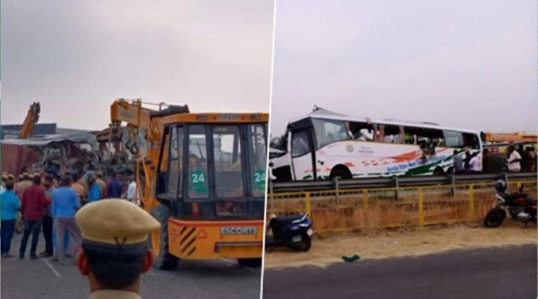 9 People Dead in a Collision Between Kerala State Road Transport Corporation Bus & Truck Near Avinashi Town
