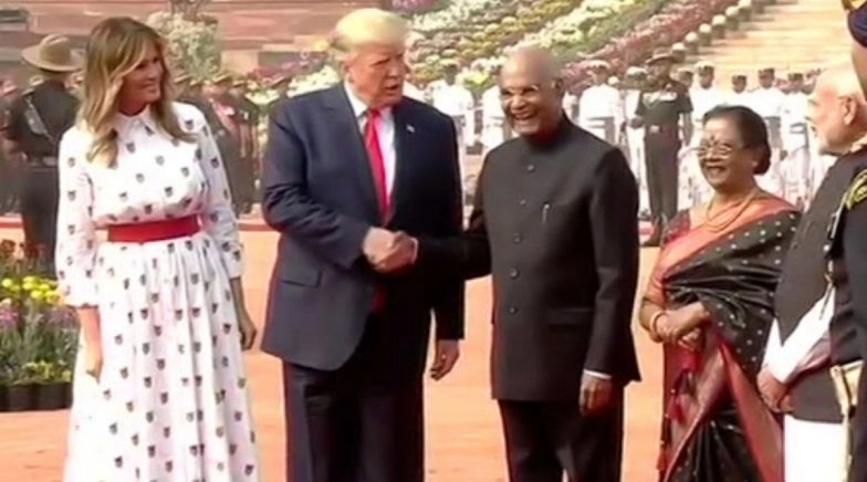Donald Trump, US President, Accorded Ceremonial Welcome at Rashtrapati Bhavan on Day 2