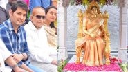 Vijaya Nirmala&rsquo;s Statue Unveiled on Her Birth Anniversary; Mahesh Babu with Father Krishna and Wife Namrata Shirodkar Attend the Inaugural Ceremony (View Pics)